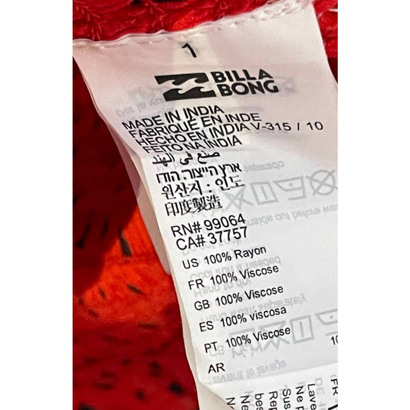 Billabong Women's Dress Polka Dot Sincerely Jules Playing for Keeps Red Large - Picture 5 of 8